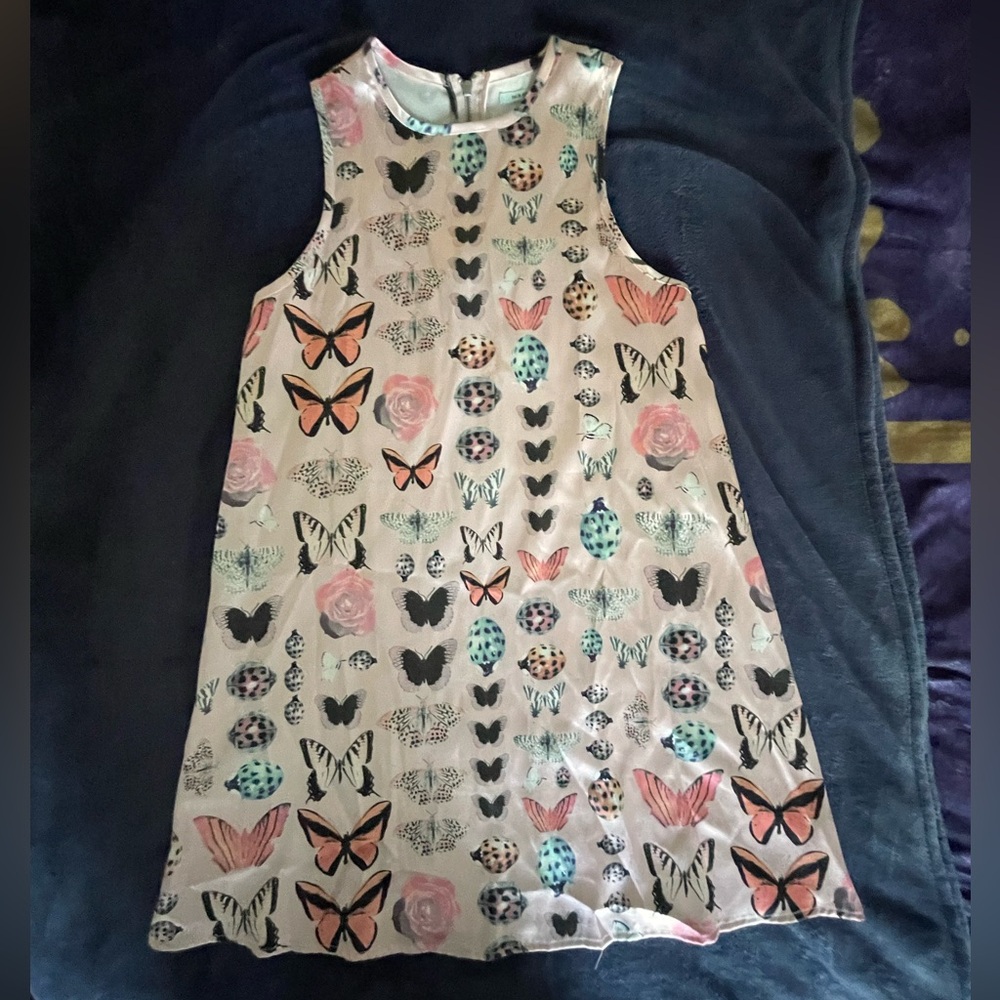 Kimchi Blue Pink Butterfly Satin Slip Dress